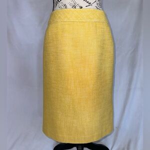 FUN Talbots Cotton & Linen Yellow Skirt